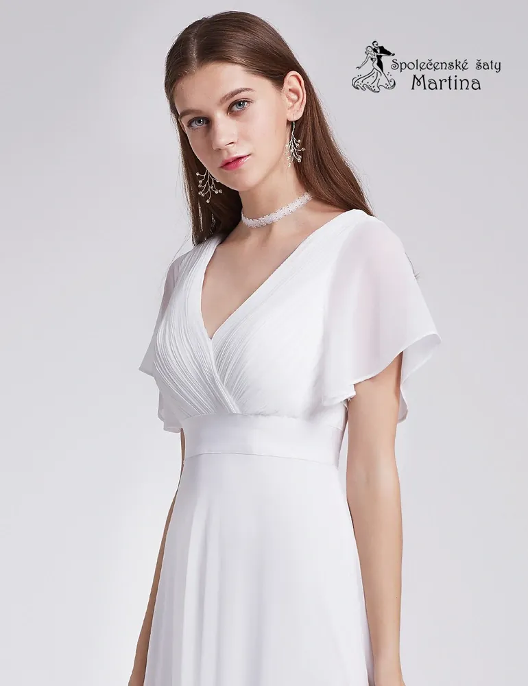 Svatební šifonové šaty "Camila" antického střihu - vel. 56