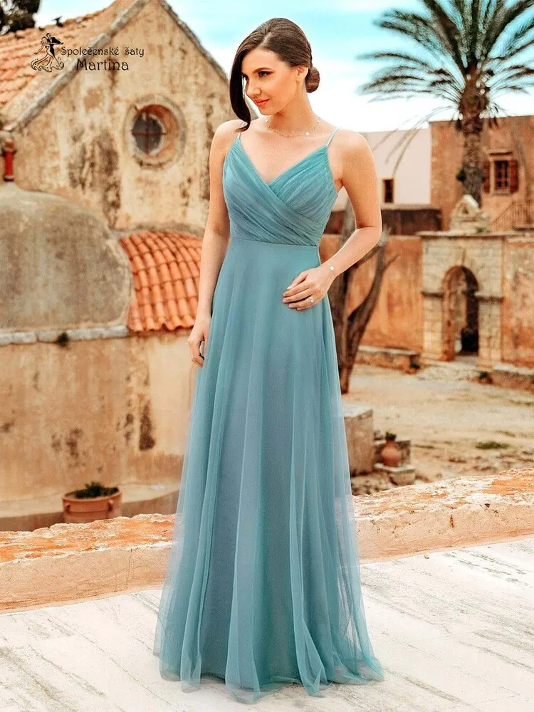 Jemné staromodré šifonové šaty na úzká ramínka "Juliette" - vel. 42