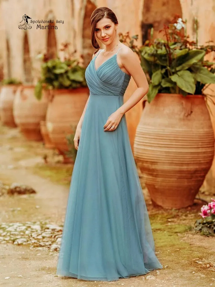 Jemné staromodré šifonové šaty na úzká ramínka "Juliette" - vel. 42