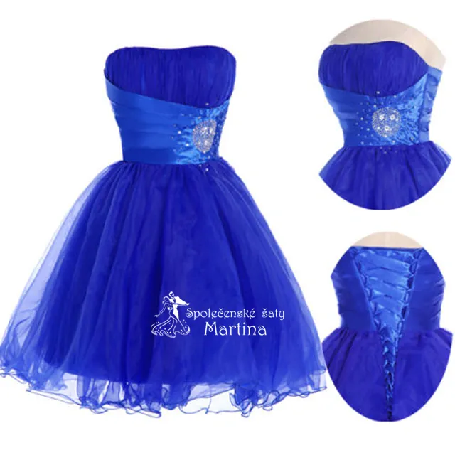 Krátké tmavě modré společenské šaty "Adriana" - vel. 40