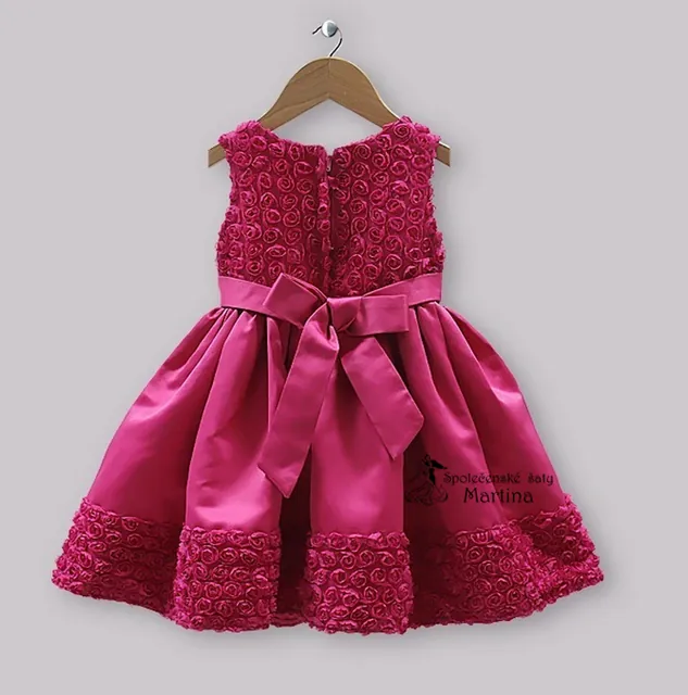 Dívčí šaty "Vanda" - fuchsiové 7-8 let - vel. XXXL