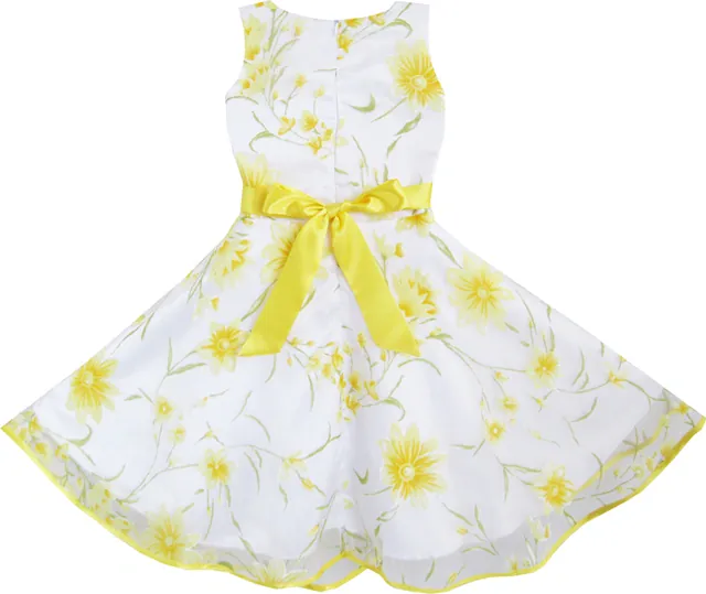 Dívčí šaty "Květuška" - žluté vel. 4-5 