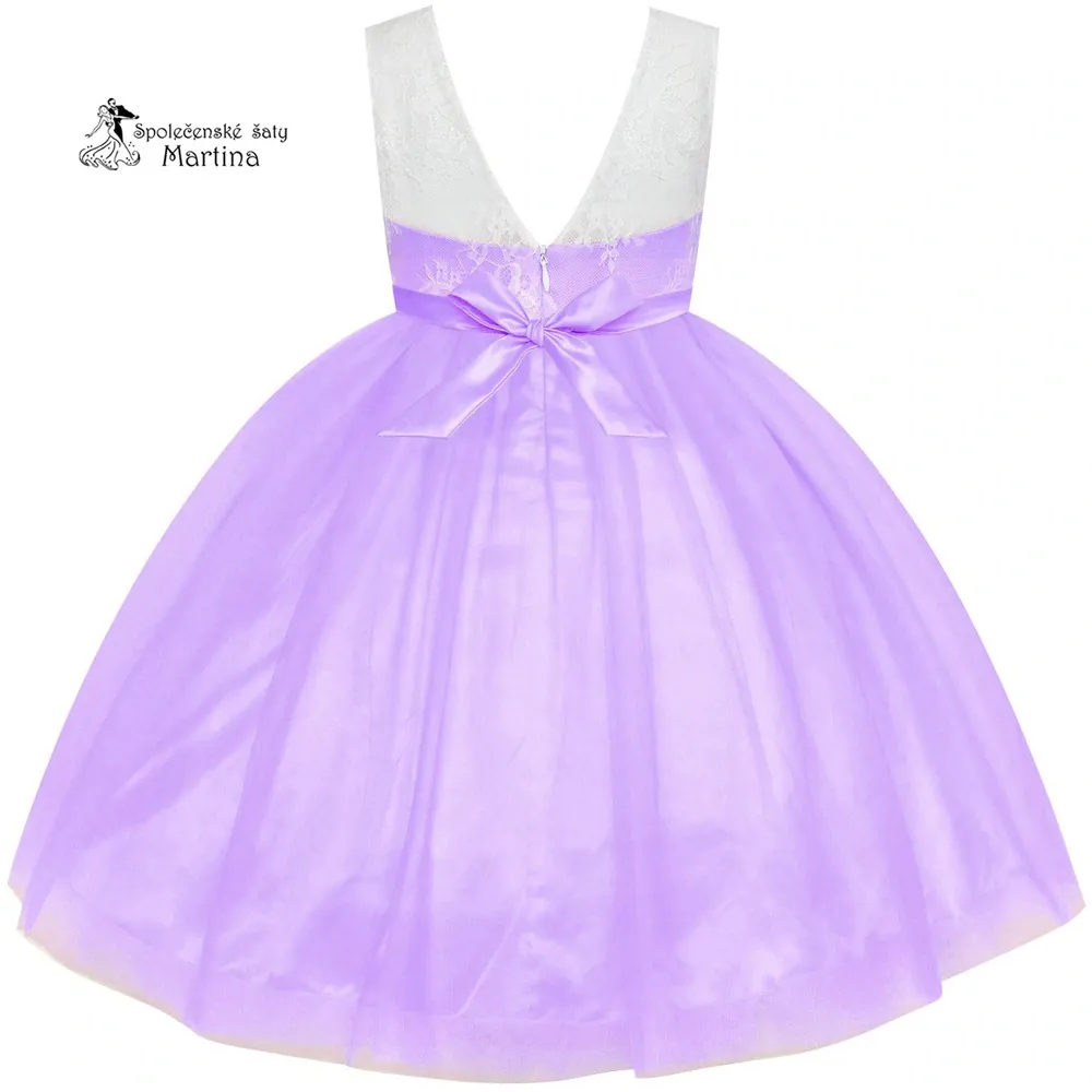 Světle fialové společenské šaty "Zuzanka" - vel. 7