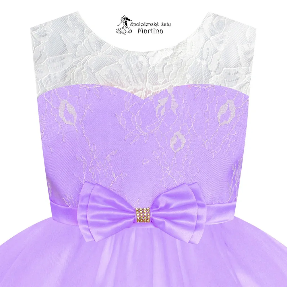 Světle fialové společenské šaty "Zuzanka" - vel. 7