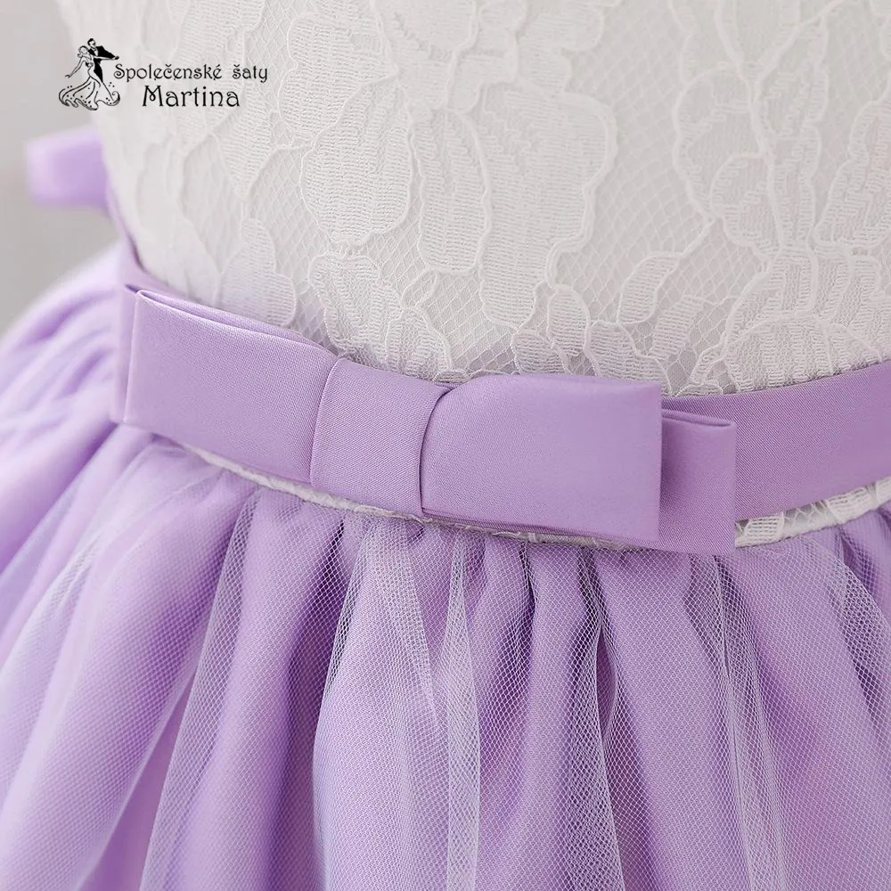 Světle fialové šatičky pro nejmenší s čelenkou "Adrianka" - vel. 80