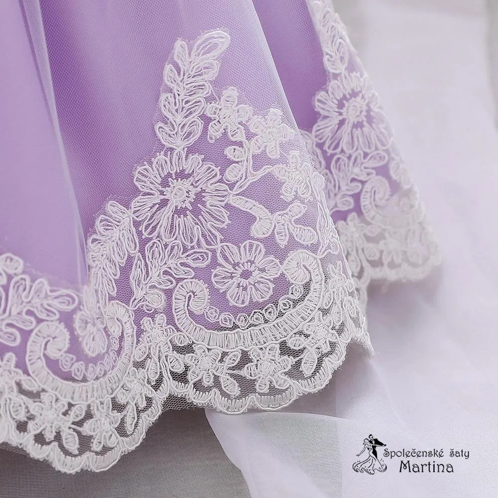 Světle fialové šatičky pro nejmenší s čelenkou "Adrianka" - vel. 80