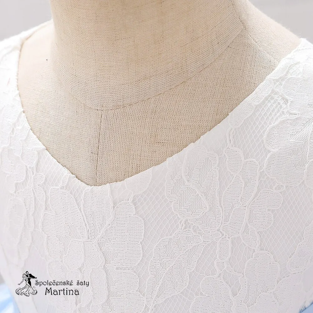 Světle modré šatičky pro nejmenší s čelenkou "Adrianka" - vel. 80