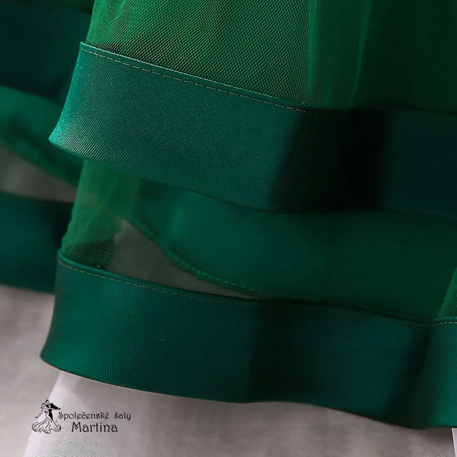 Zelené šatičky pro dívky / družičky "Sárinka" - vel. 130