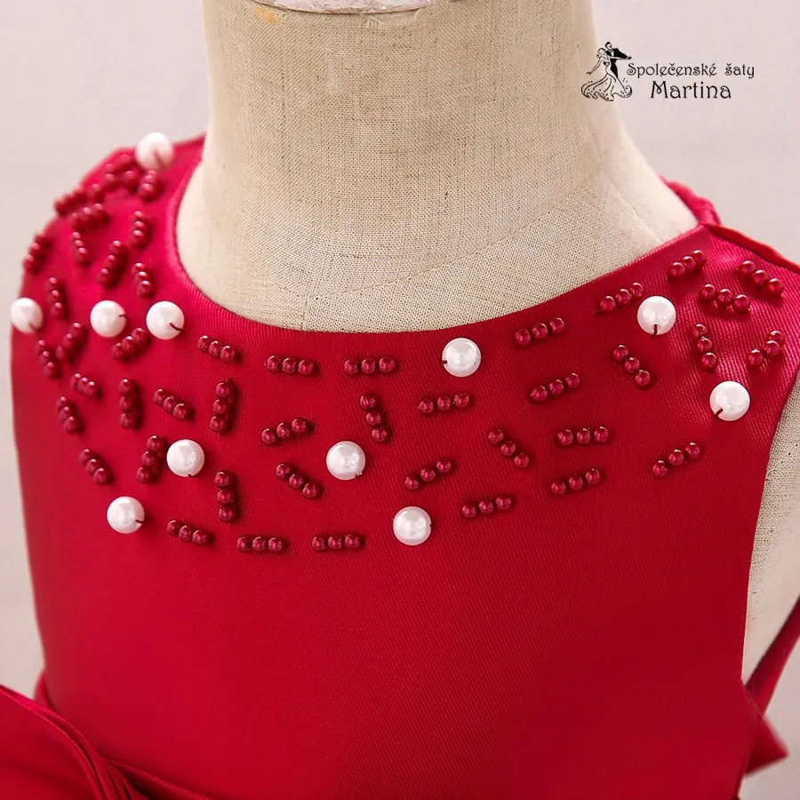 Vínové šatičky pro dívky / družičky "Sárinka" - vel. 70