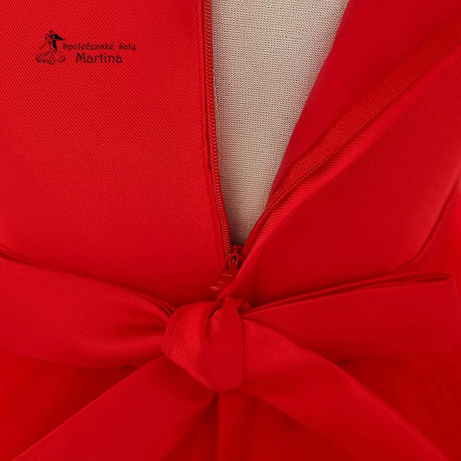 Červené šatičky pro dívky / družičky "Sárinka" - vel. 80