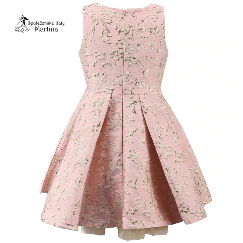 Luxusní krátké růžové dívčí šatičky "Sandra"  - vel. 6