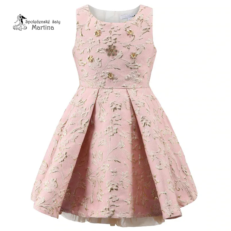 Luxusní krátké růžové dívčí šatičky "Sandra"  - vel. 10