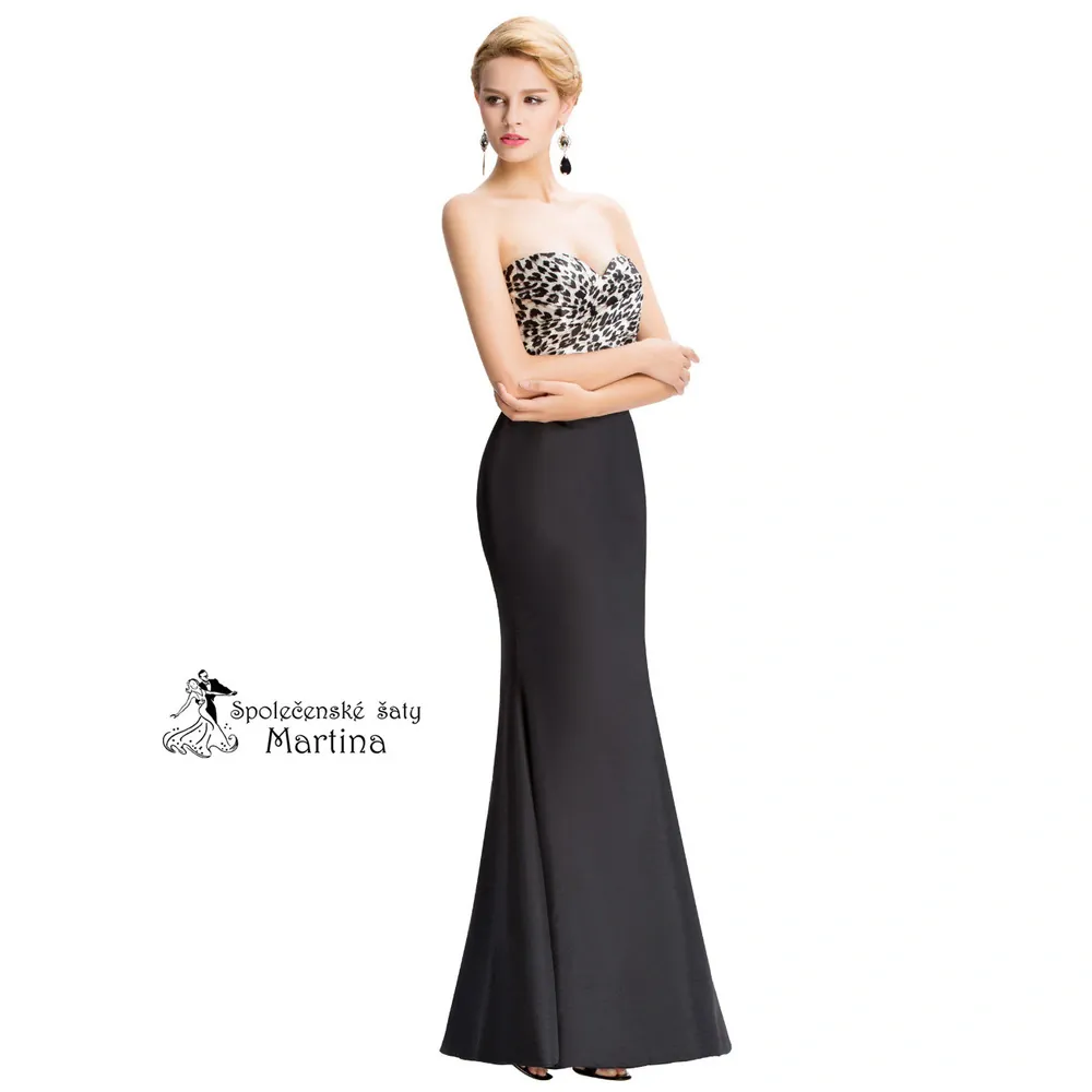 Černé společenské šaty trumpetového střihu "Erin" - vel. 32