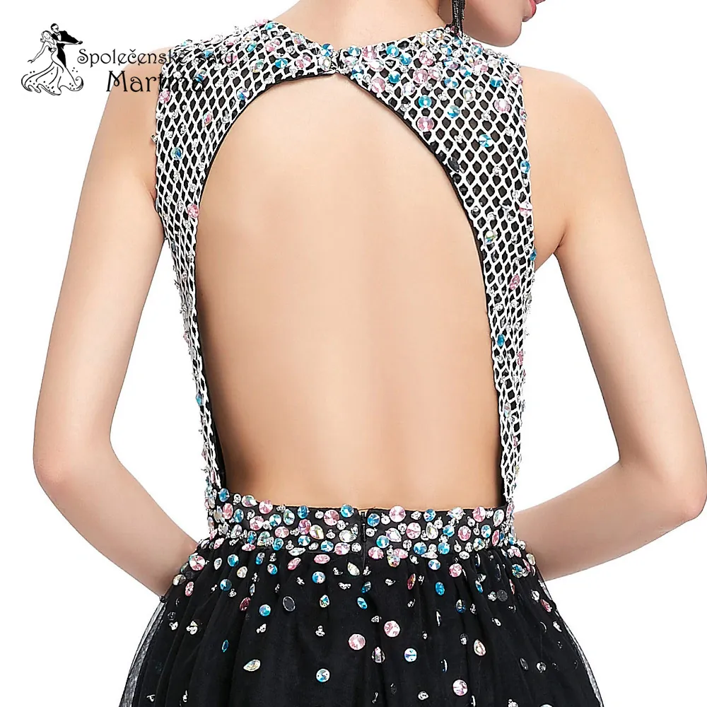 Černé společenské šaty "Mariah" s odhalenými zády - vel. 42