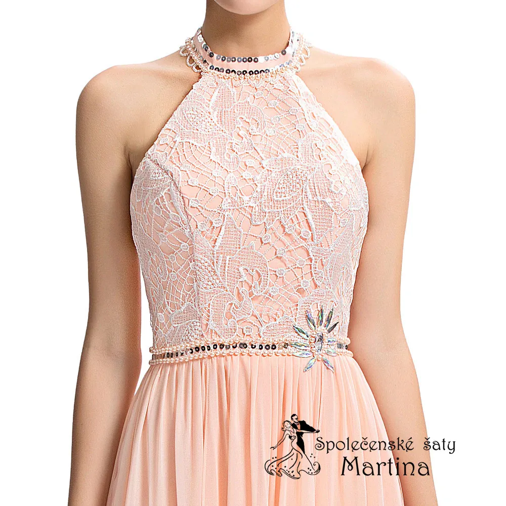 Světle růžové společenské šaty "Shanna" - vel. 46