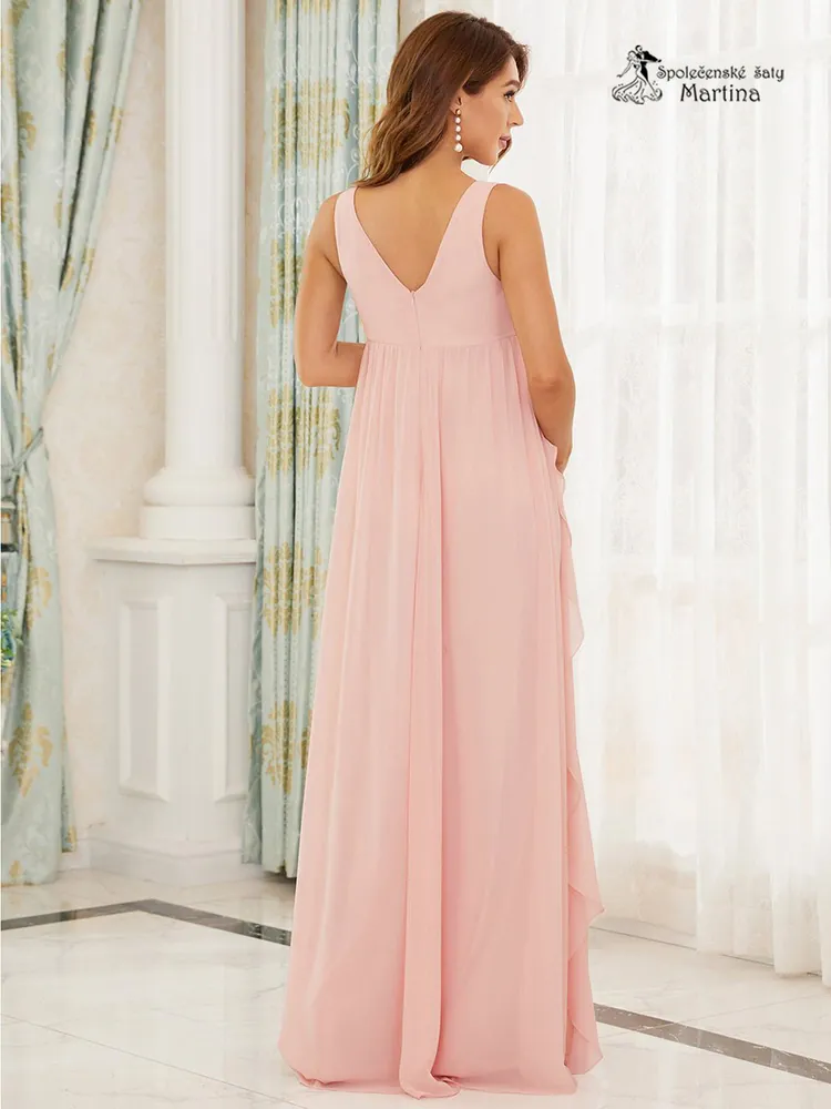 Světle růžové společenské šaty pro nastávající maminky "Ariana" - vel. 42