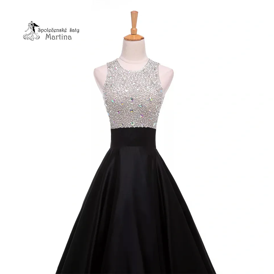 Černé společenské/maturitní šaty "Agatha" - vel. 36