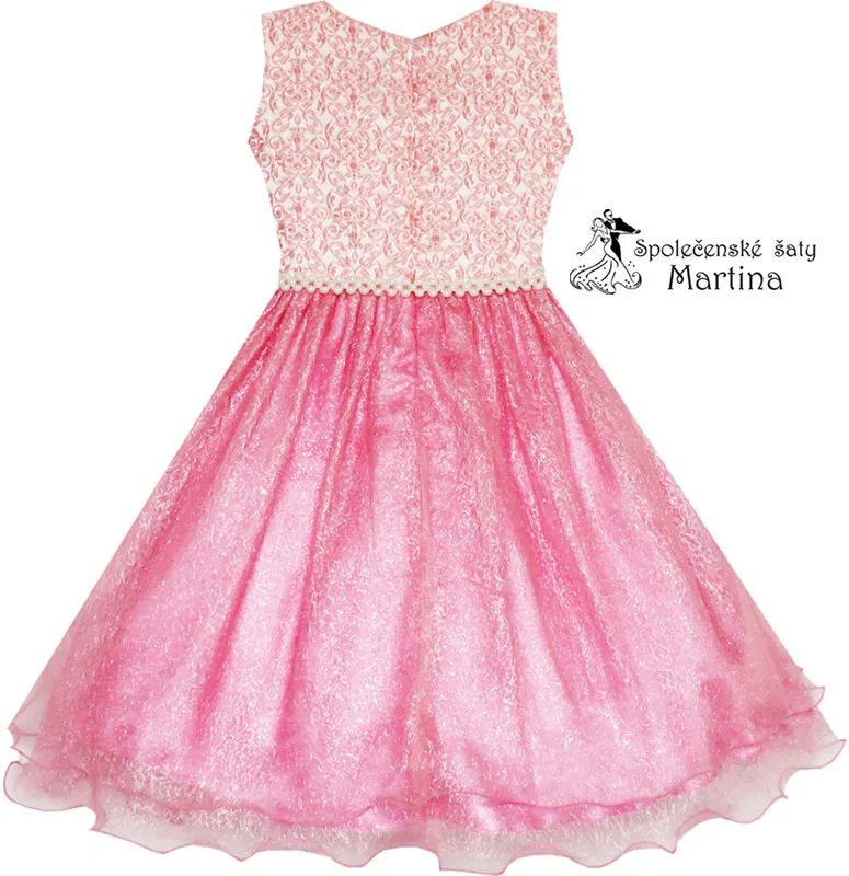 Dívčí šaty "Věrka" - růžové - vel. 4