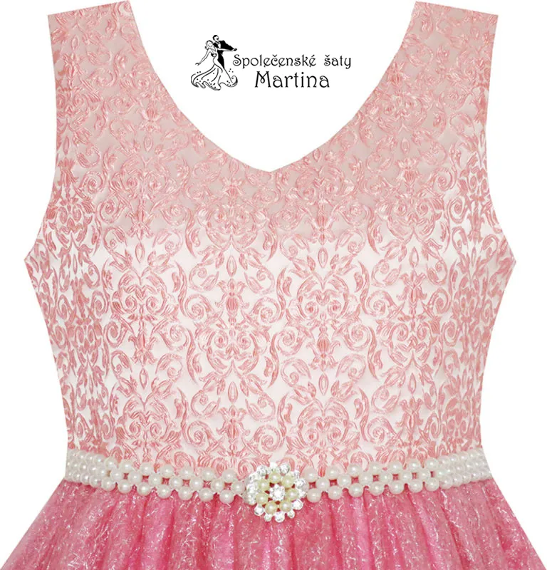 Dívčí šaty "Věrka" - růžové - vel. 4