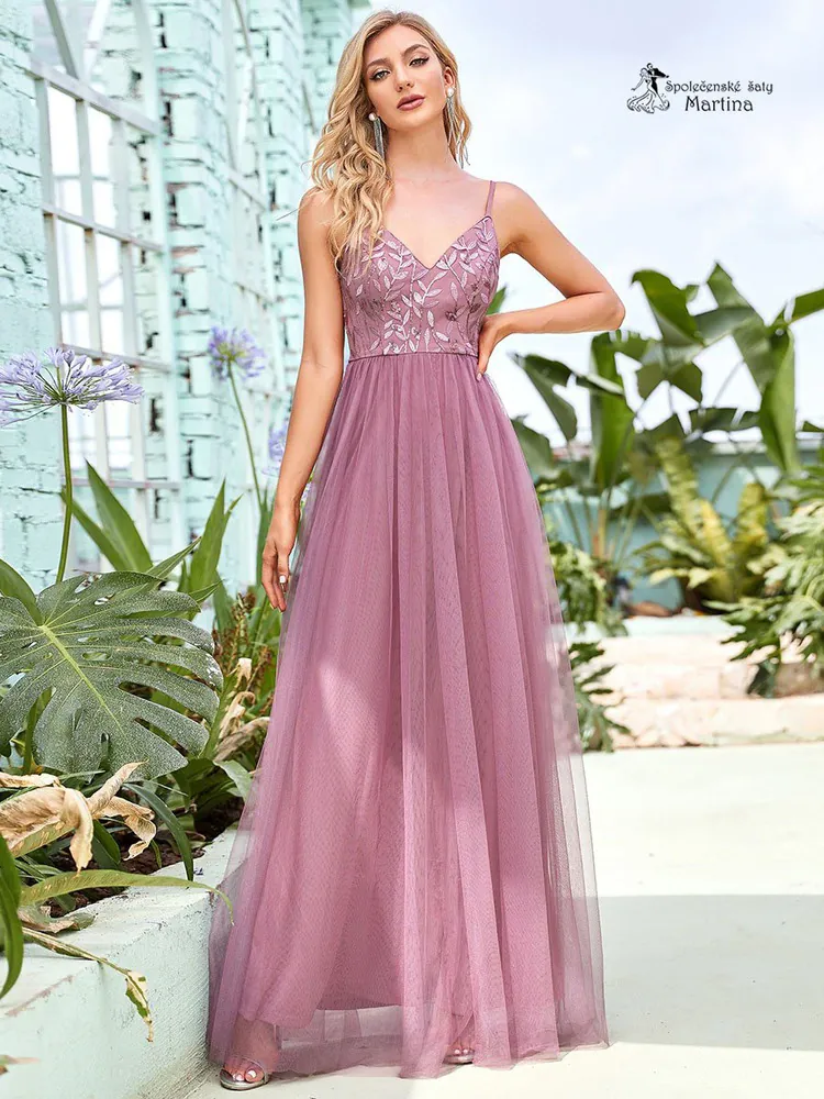 Starorůžové tylové šaty pro družičku "Rose" - vel. 44