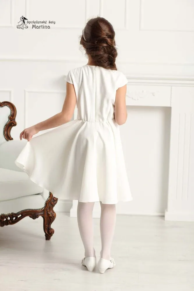 Krémové elegantní dívčí šaty "Barbie" - vel. 146