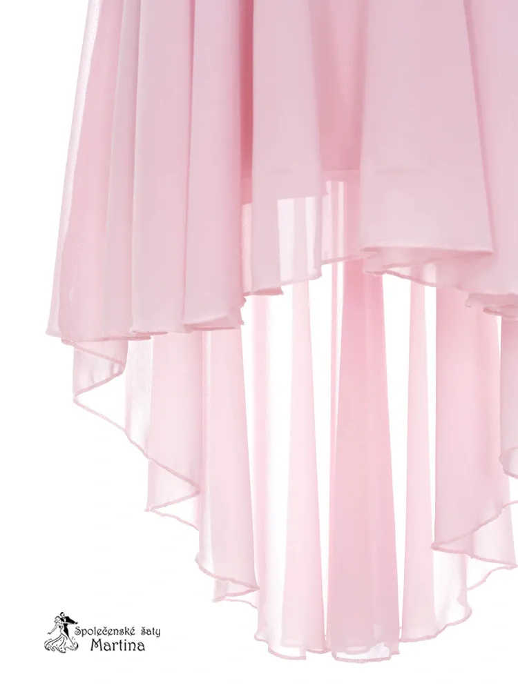 Růžové asymetrické dívčí šaty "Ivetka" - vel. 10