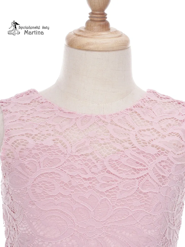 Růžové asymetrické dívčí šaty "Ivetka" - vel. 12