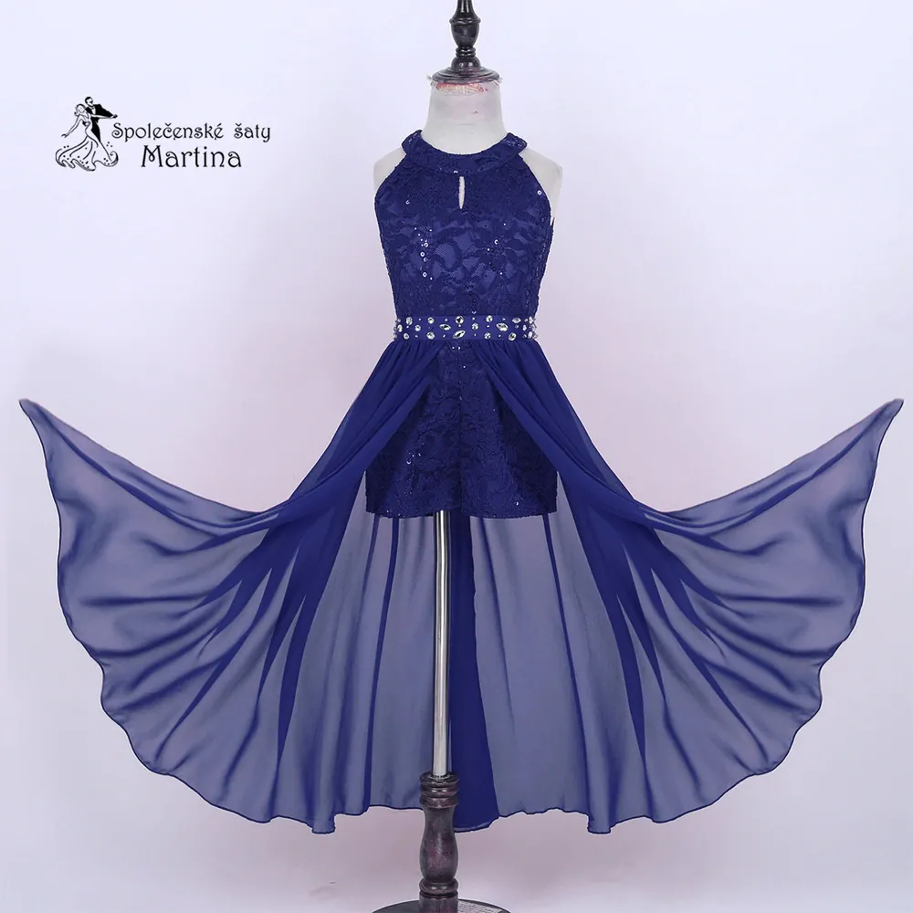 Dívčí kraťáskové šaty "Edita" - modré  vel. 4