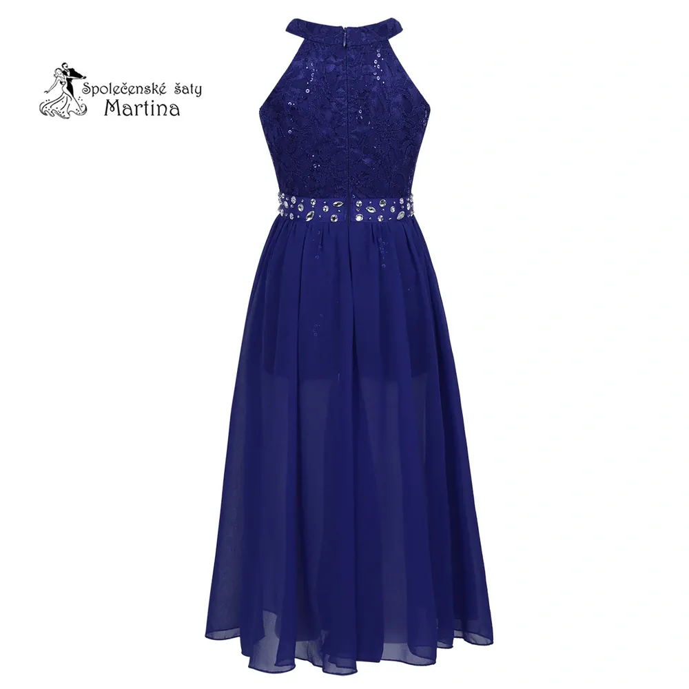 Dívčí kraťáskové šaty "Edita" - modré  vel. 10