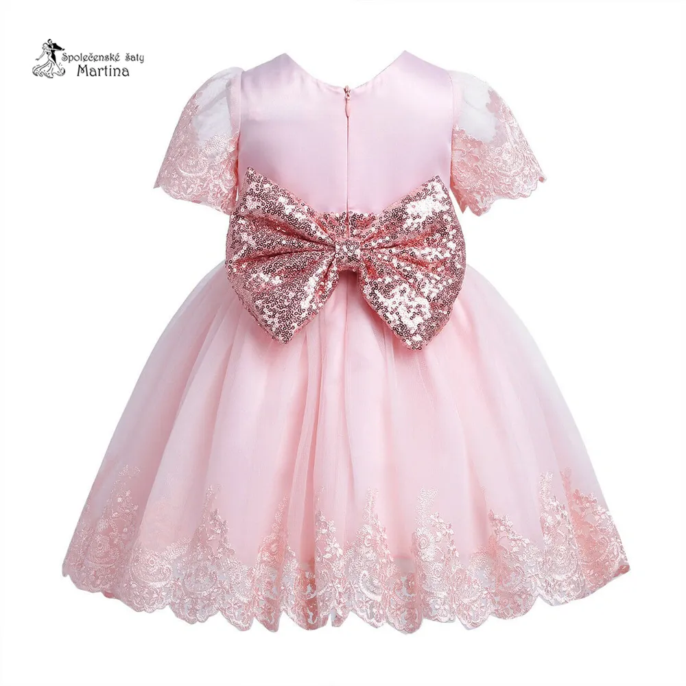 Růžové šatičky pro malé holčičky "Madlenka" - 9-12 měs. vel. 70