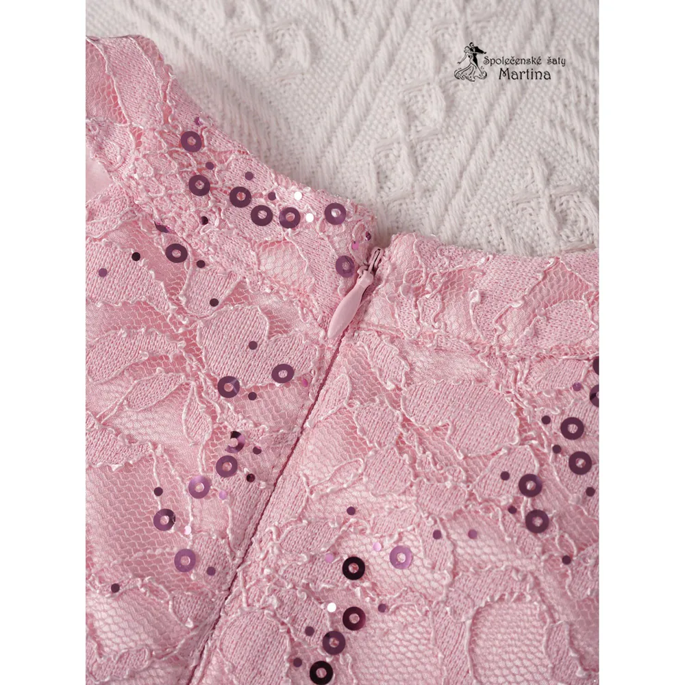 Dívčí kraťáskové šaty "Edita" - růžové  vel. 10