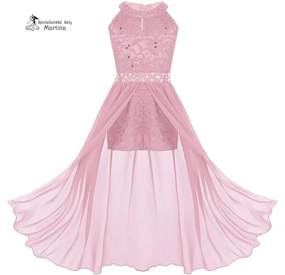 Dívčí kraťáskové šaty "Edita" - růžové  vel. 12