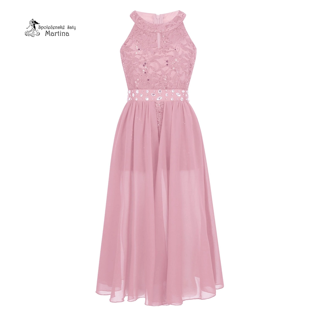 Dívčí kraťáskové šaty "Edita" - růžové  vel. 14