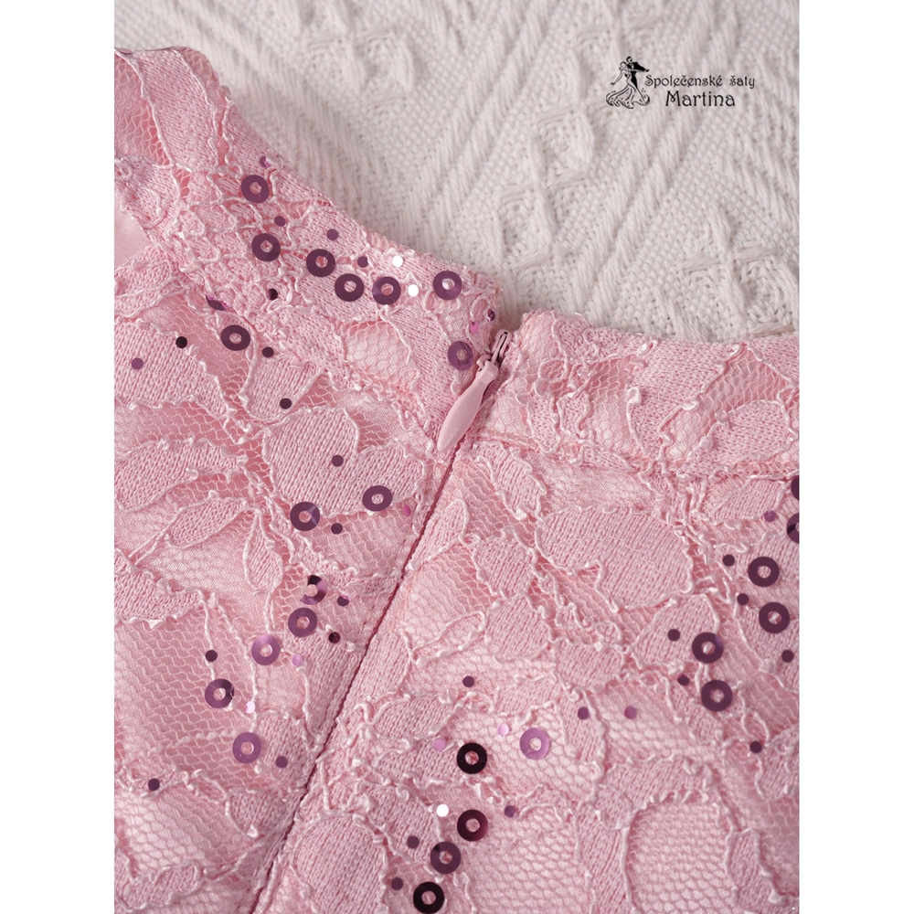 Dívčí kraťáskové šaty "Edita" - růžové  vel. 14