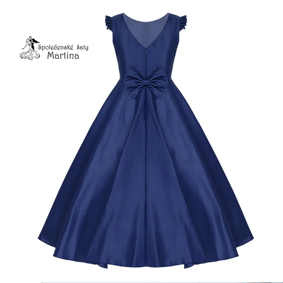 Dívčí šaty "Sabrinka" - tmavě modré - vel. 4