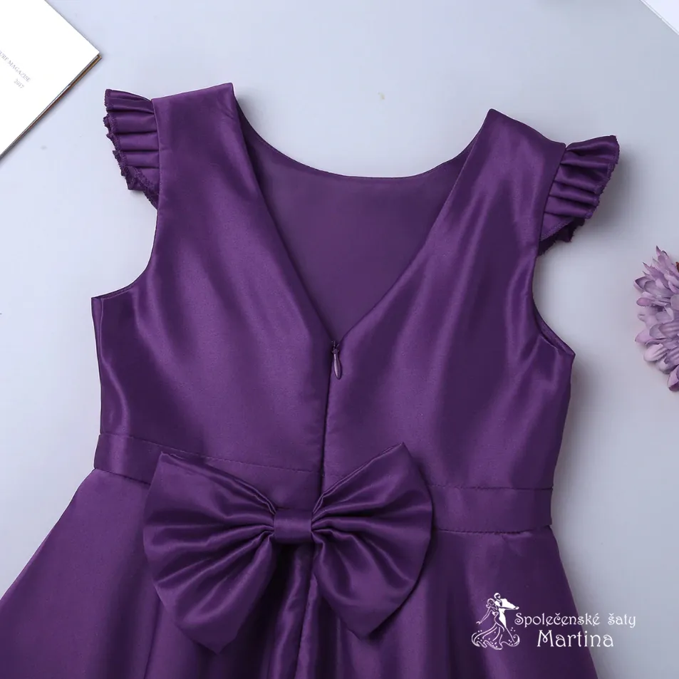 Dívčí šaty "Sabrinka" - fialové - vel. 4