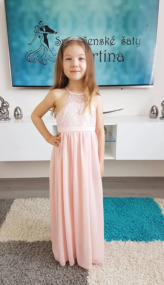 Dívčí šaty "Evelína" 4-16 let - růžové