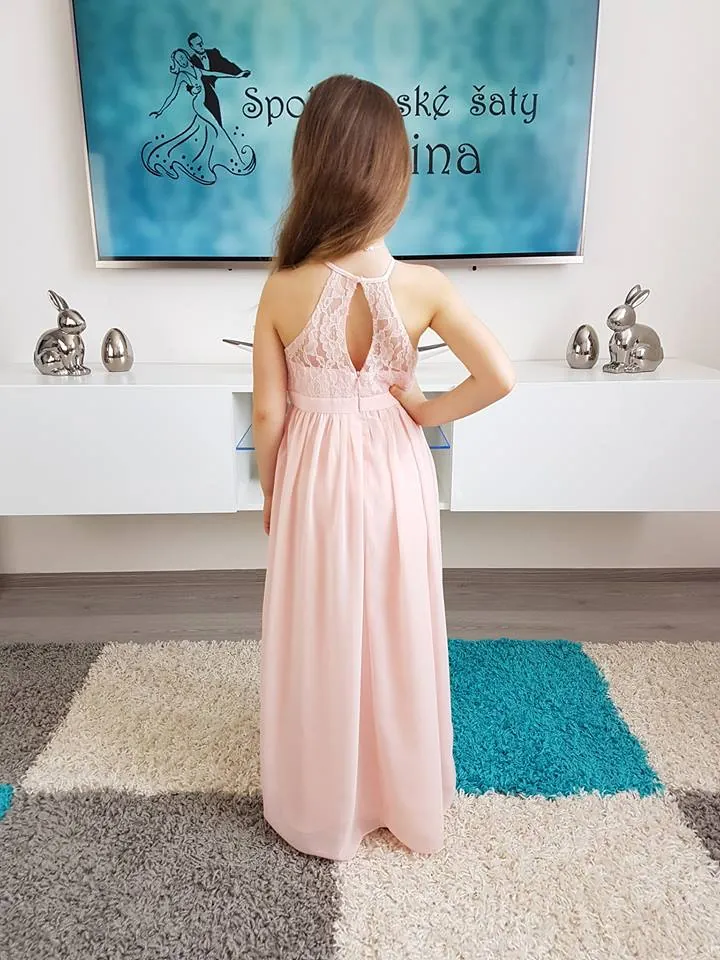 Dívčí šaty "Evelína" - růžové vel. 4