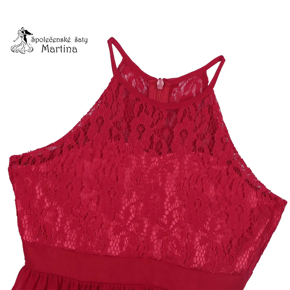 Dívčí šaty "Evelína krátké" - červené  vel. 6