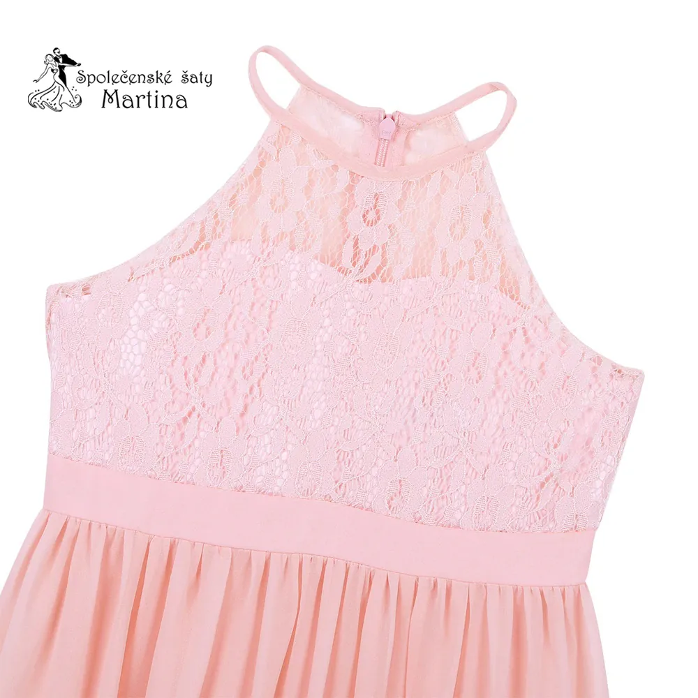 Dívčí šaty "Evelína krátké" 4-16 let - světle růžové