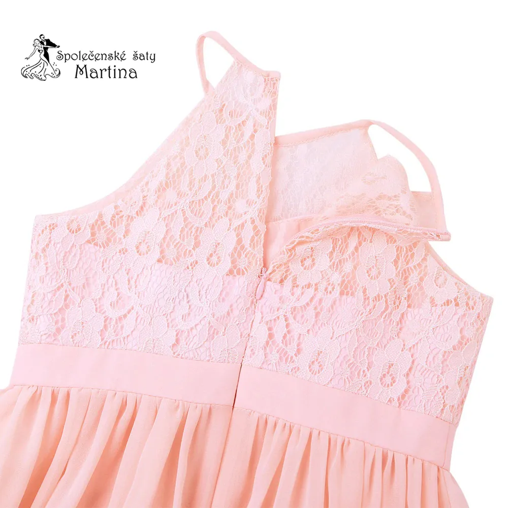 Dívčí šaty "Evelína krátké" 4-16 let - světle růžové