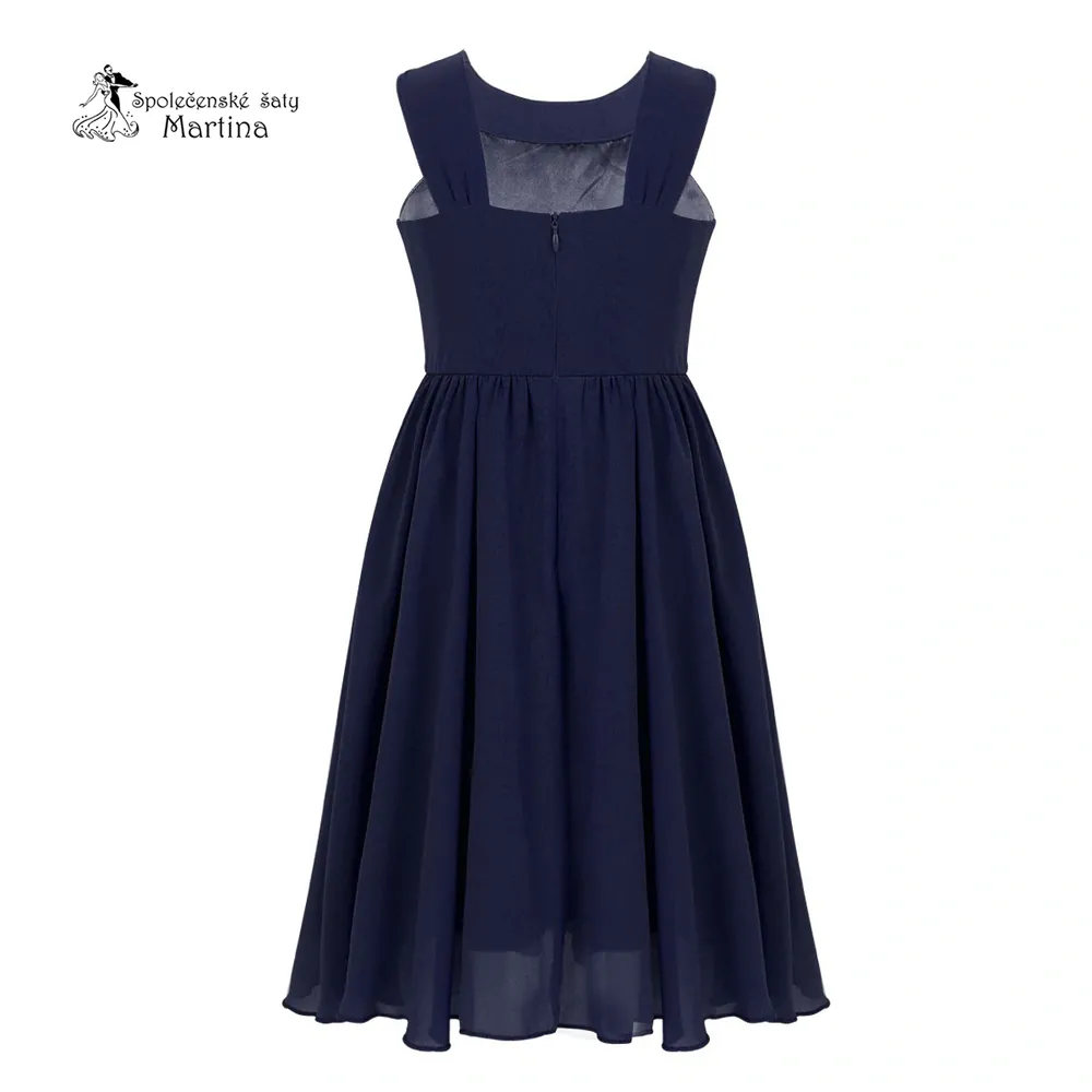 Tmavě modré slavnostní šaty pro dívky "Dorotka" 4-14 let