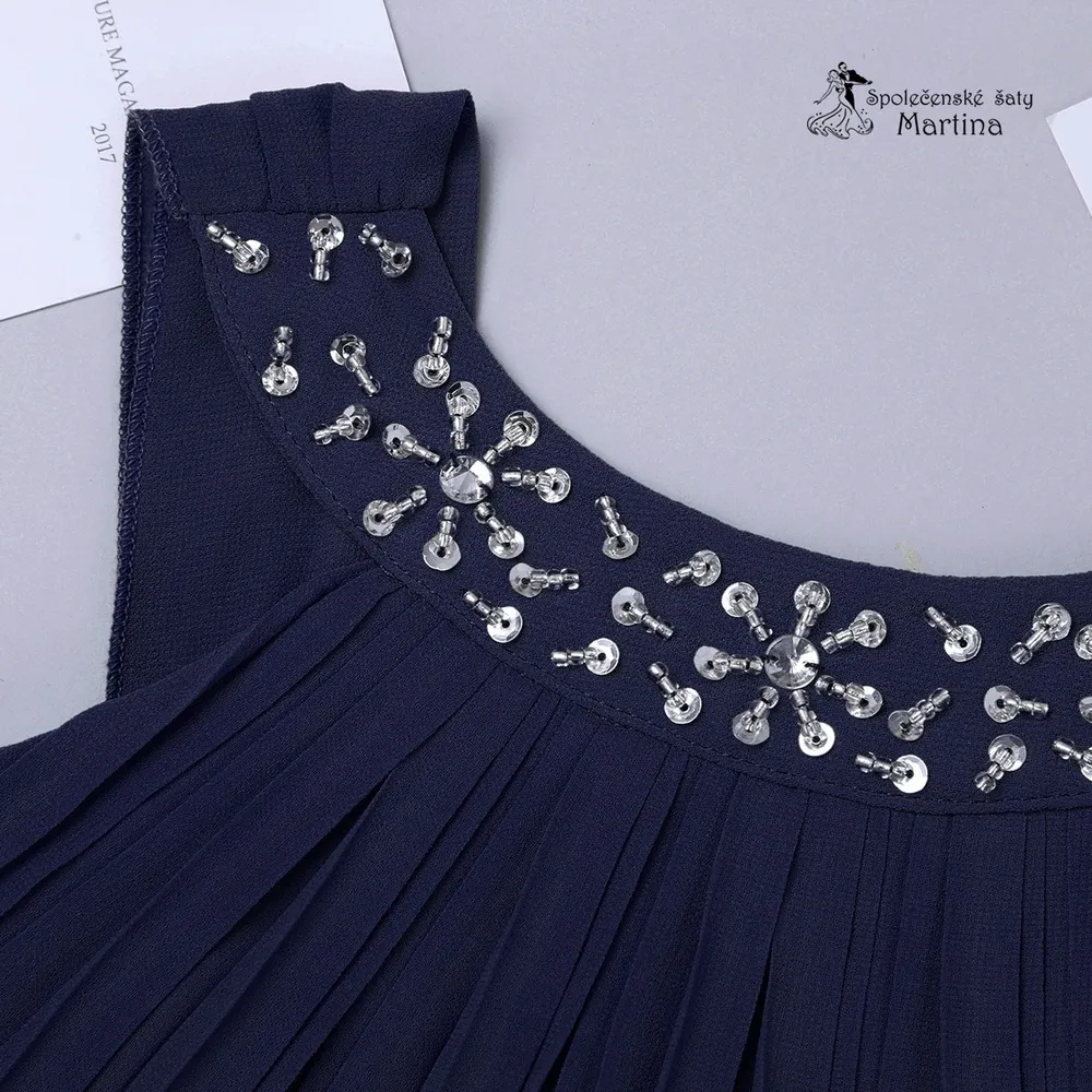 Tmavě modré slavnostní šaty pro dívky "Dorotka" 4-14 let