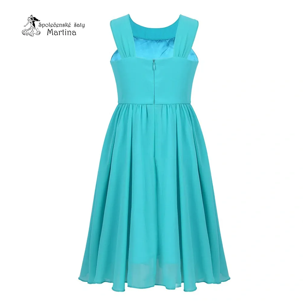 Tyrkysové slavnostní šaty pro dívky "Dorotka" 4-14 let