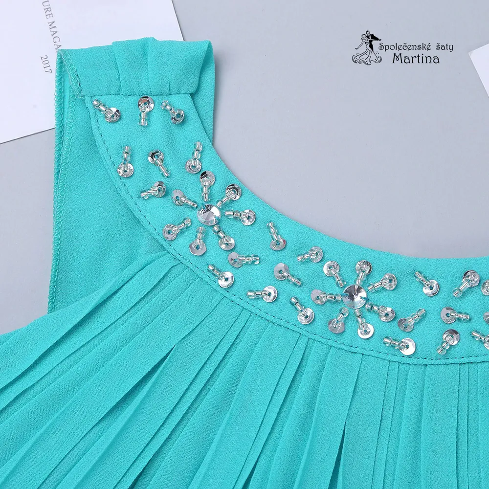 Tyrkysové slavnostní šaty pro dívky "Dorotka" 4-14 let