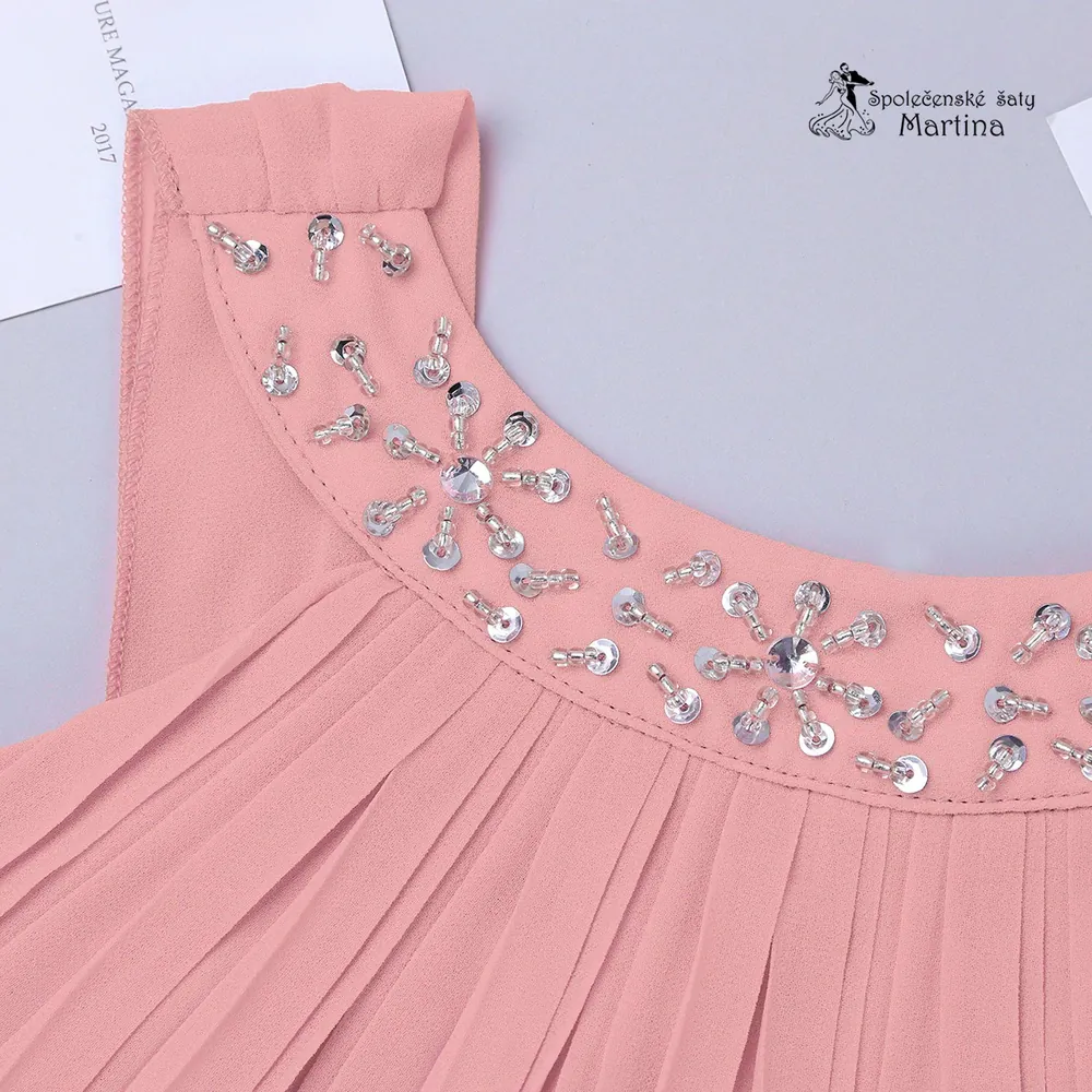 Starorůžové slavnostní šaty pro dívky "Dorotka" - vel. 14