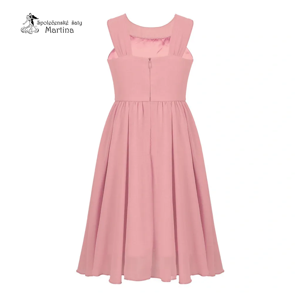 Starorůžové slavnostní šaty pro dívky "Dorotka" - vel. 6