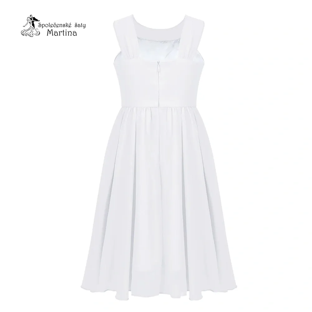 Bílé slavnostní šaty pro dívky "Dorotka" 4-14 let