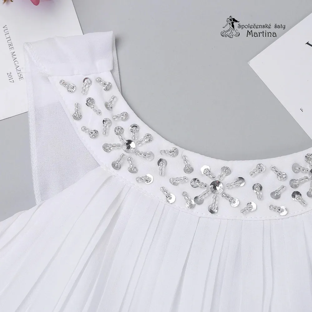 Bílé slavnostní šaty pro dívky "Dorotka" 4-14 let