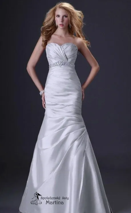 Stříbrné svatební šaty "Stela" - vel. 38